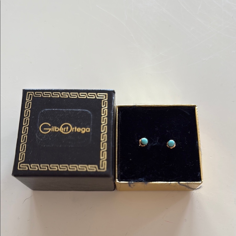 Gilbert Ortega Turquoise Stud Earrings